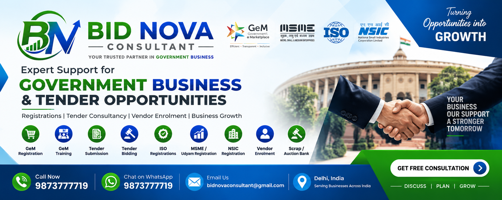 Corporate government business consultancy office in Delhi